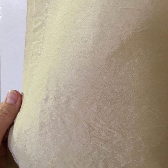 100% Dupioni Silk Rod Pocket Curtain Panel + Blackout Lining 80" L | Wheat - Picture 7 of 9